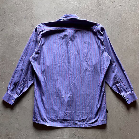 ymc blue orange striped button up shirt - Picture 4 of 5